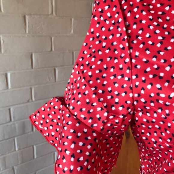 Wrap mini dress red NWOT - Picture 7 of 10